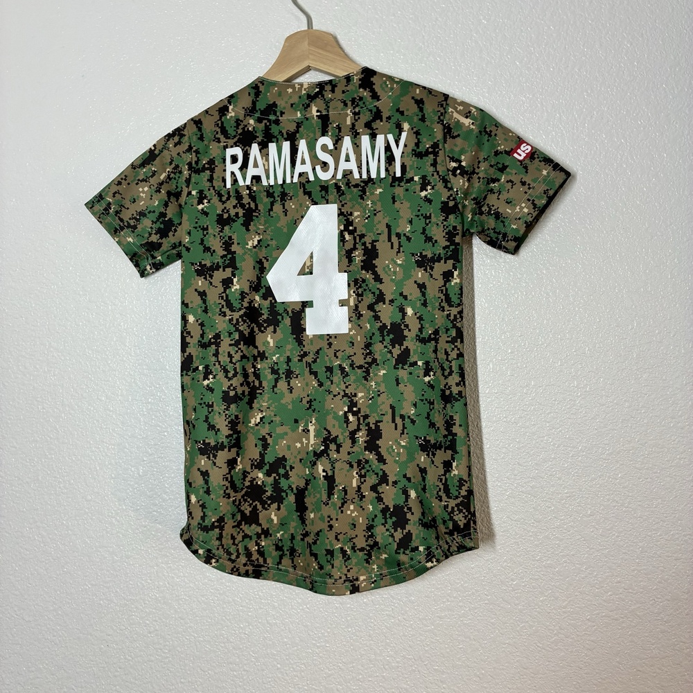 San Diego Padres Jersey Youth Small Green Camo MLB Baseball Ramasamy 4 BDA Boys - Picture 13 of 13